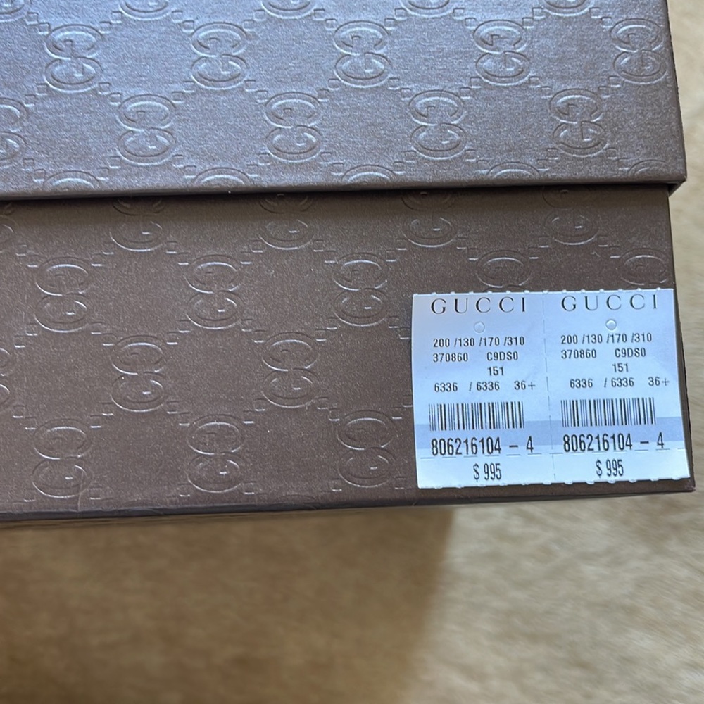 Gucci Malaga Kid Lifford Bitt Orange Size 36.5 - Picture 13 of 16
